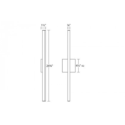 Sonneman Stix LED Bath Bar - Satin White, 24"