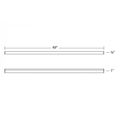 Sonneman Stix Plus LED Wall Bar - Bright Satin Aluminum, 48"