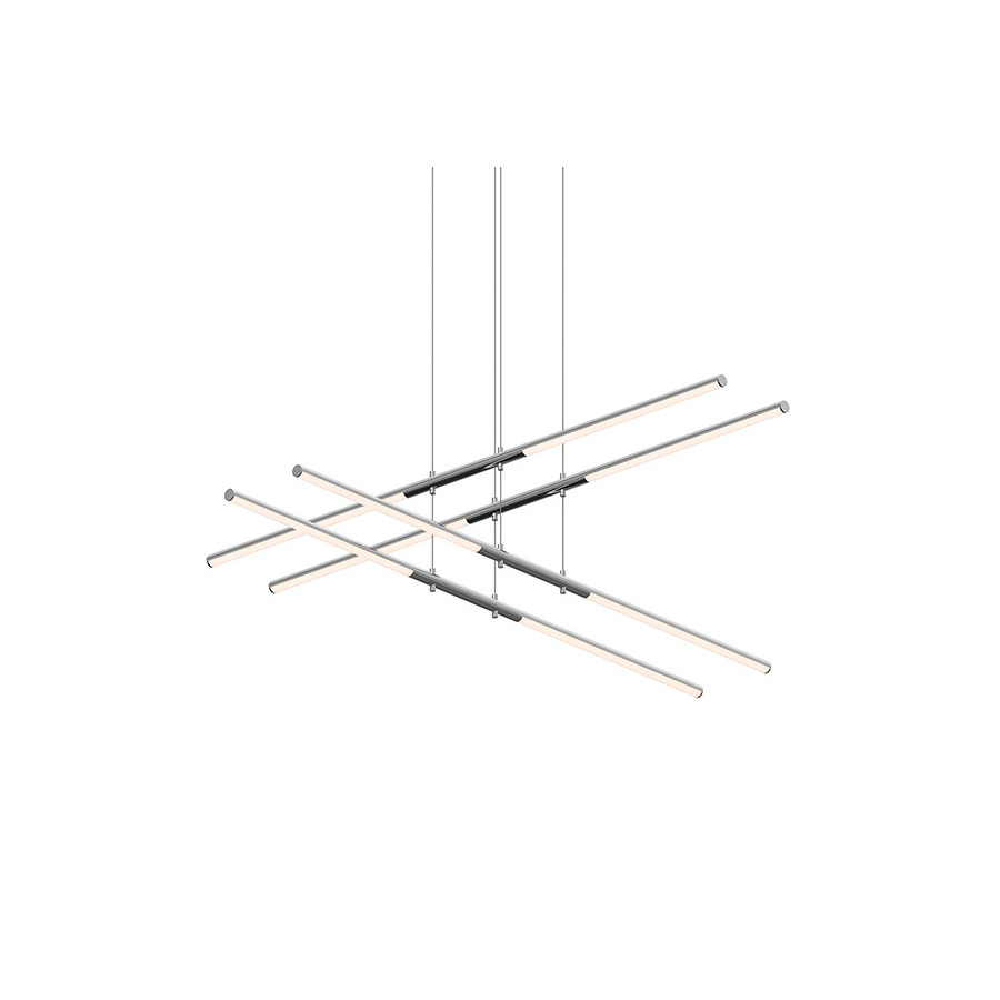 Sonneman Tik-Tak LED Chandelier - Polished Chrome, Stack 2-Tier