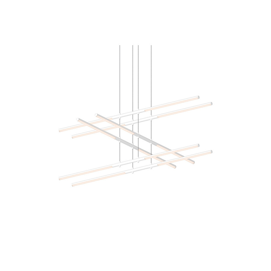 Sonneman Tik-Tak LED Chandelier - Satin White, Stack 3-Tier