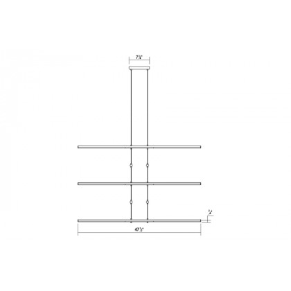 Sonneman Tik-Tak LED Chandelier - Satin Nickel, Stack 5-Tier