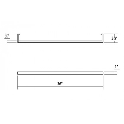 Sonneman Thin-Line LED Wall Bar - Satin White, 3" One-Sided, 3000K