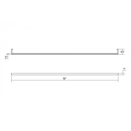 Sonneman Thin-Line LED Wall Bar - Satin White, 6" One-Sided, 3000K