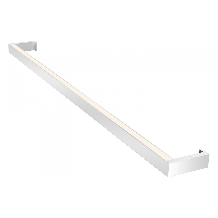 Sonneman Thin-Line LED Wall Bar - Bright Satin Aluminum, 3" One-Sided, 3000K