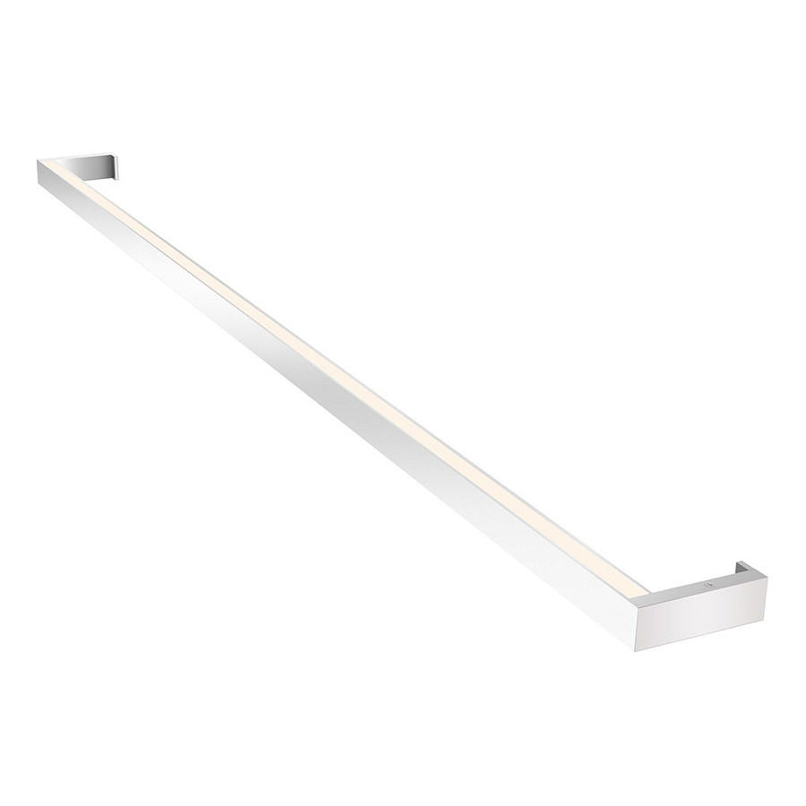 Sonneman Thin-Line LED Wall Bar - Bright Satin Aluminum, 4" One-Sided, 3000K