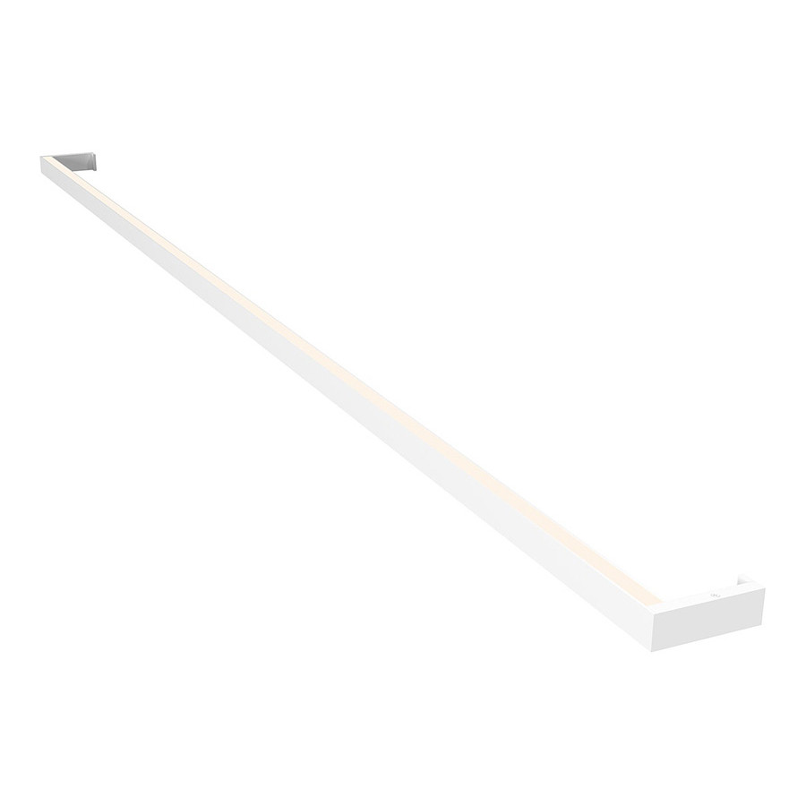Sonneman Thin-Line LED Wall Bar - Bright Satin Aluminum, 6" One-Sided, 3000K