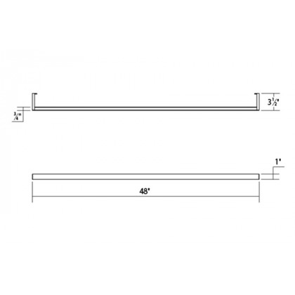 Sonneman Thin-Line LED Wall Bar - Satin Black, 4" One-Sided, 3500K