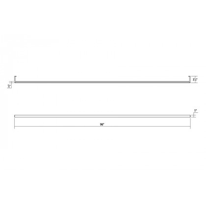 Sonneman Thin-Line LED Wall Bar - Satin Black, 8" One-Sided, 3000K