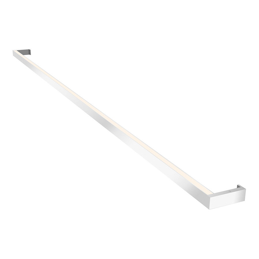 Sonneman Thin-Line LED Wall Bar - Bright Satin Aluminum, 6" Two-Sided, 3000K