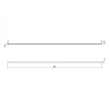 Sonneman Thin-Line LED Wall Bar - Satin Black, 8" Two-Sided, 3000K