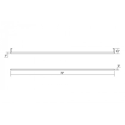 Sonneman Thin-Line Indirect LED Wall Bar - Satin White, 6", 3000K