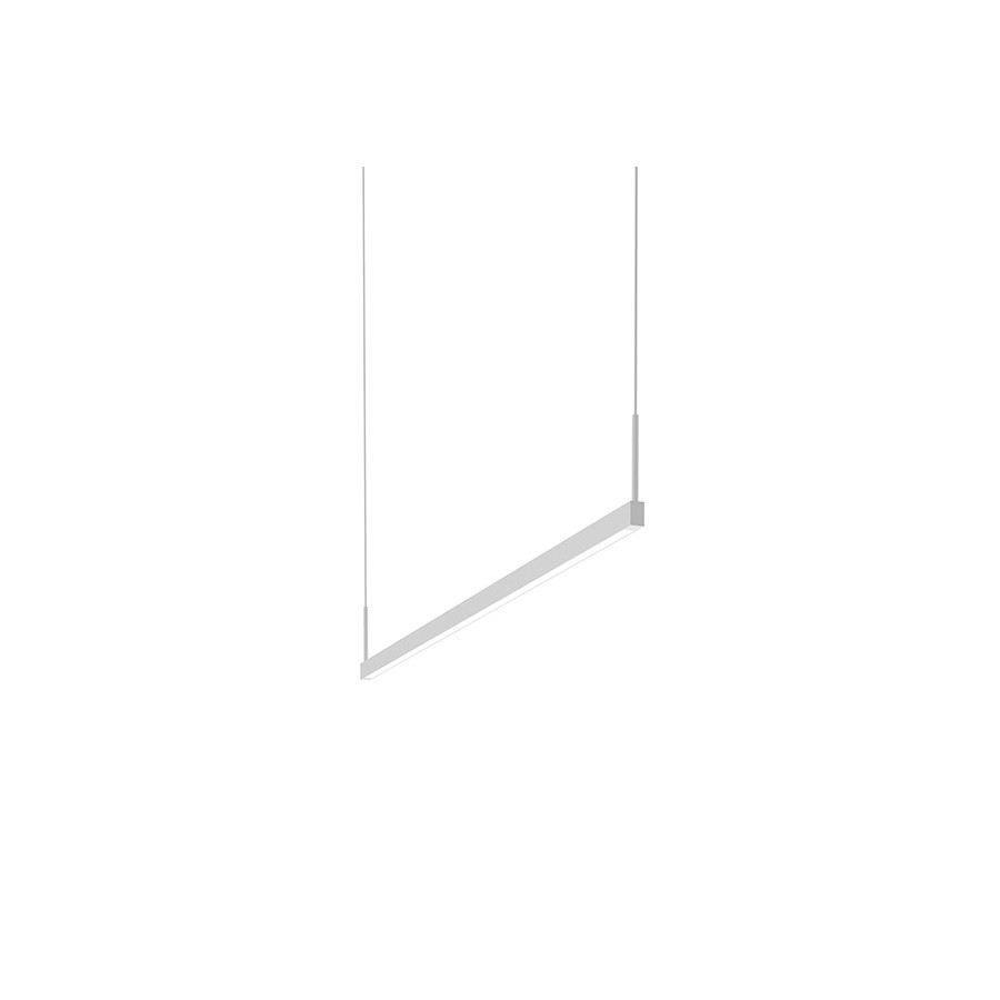 Sonneman Thin-Line LED Pendant - Satin White, 4" One-Sided, 3500K