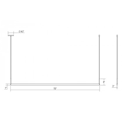 Sonneman Thin-Line LED Pendant - Satin White, 6" One-Sided, 3000K