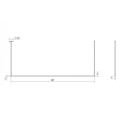 Sonneman Thin-Line LED Pendant - Satin White, 8" One-Sided, 3000K