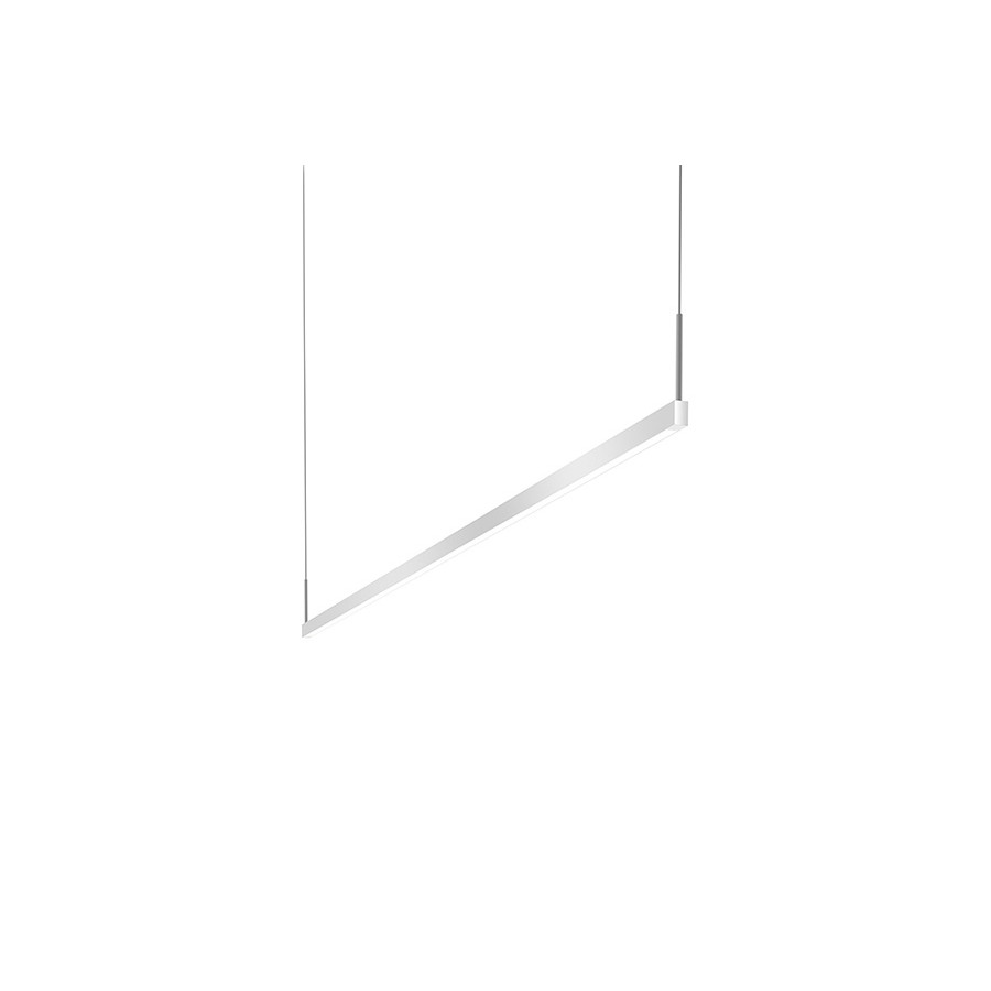 Sonneman Thin-Line LED Pendant - Bright Satin Aluminum, 6" One-Sided, 3000K