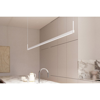 Sonneman Thin-Line LED Pendant - Satin White, 6" Two-Sided, 3000K