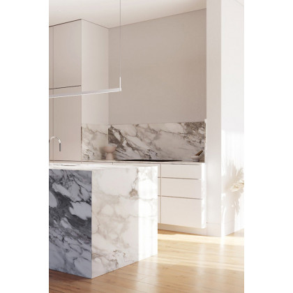 Sonneman Thin-Line LED Pendant - Satin White, 6" Two-Sided, 3500K