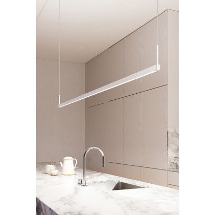 Sonneman Thin-Line LED Pendant - Satin White, 6" Two-Sided, 3500K