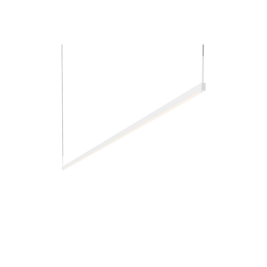 Sonneman Thin-Line LED Pendant - Satin White, 8" Two-Sided, 3000K