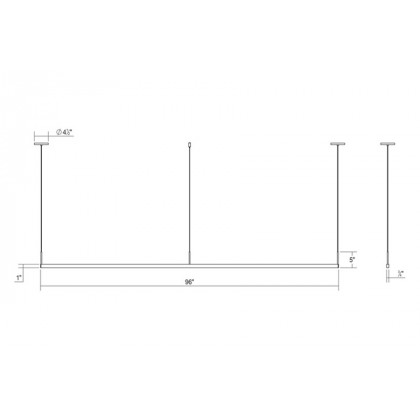 Sonneman Thin-Line LED Pendant - Satin White, 8" Two-Sided, 3000K