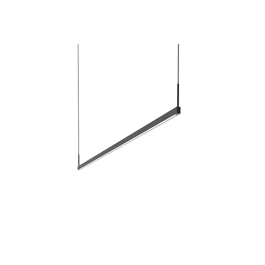 Sonneman Thin-Line LED Pendant - Satin Black, 6" Two-Sided, 3500K
