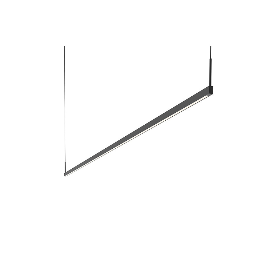 Sonneman Thin-Line LED Pendant - Satin Black, 8" Two-Sided, 3000K