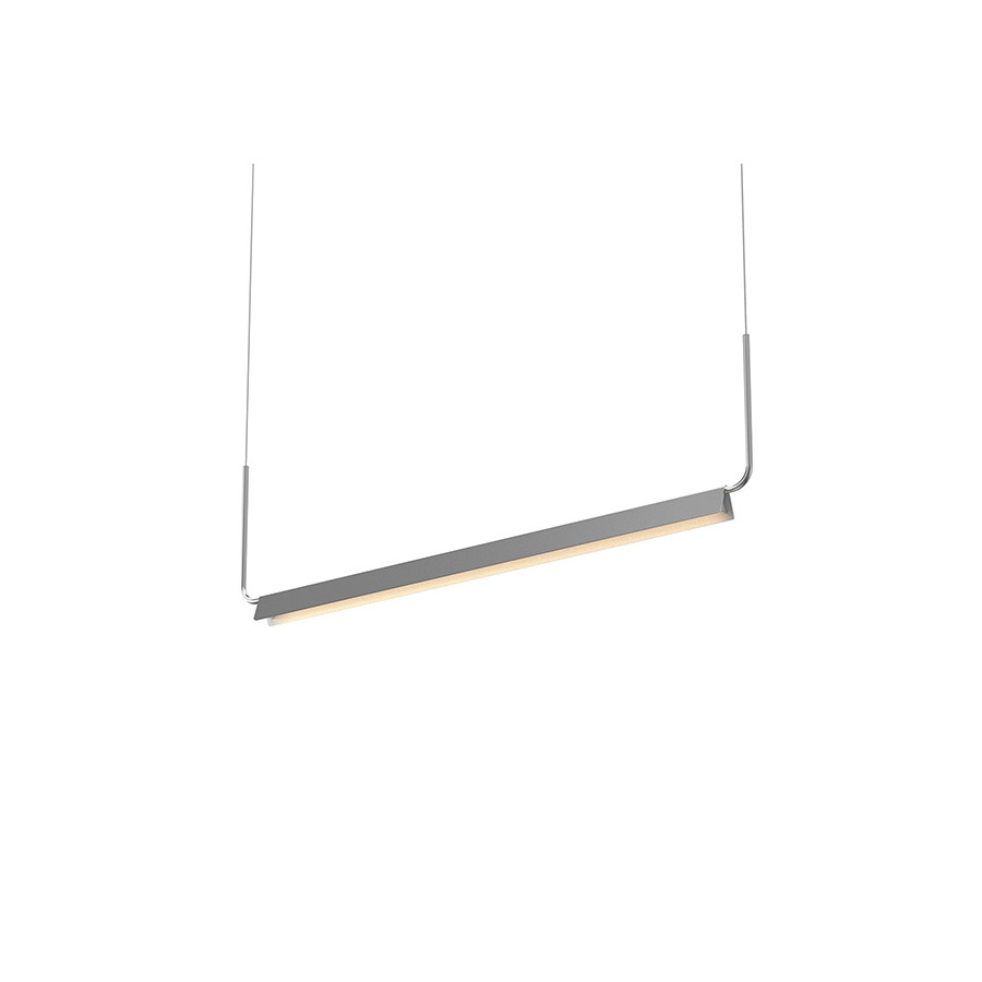 Sonneman Morii LED Pendant - Bright Satin Aluminum, 48"