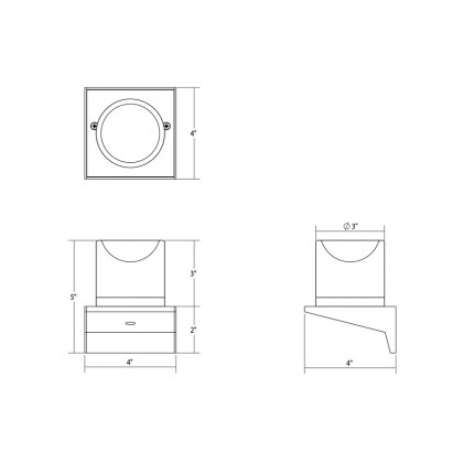 Sonneman Votives LED Sconce - Satin Black, 3" height x 3" diameter