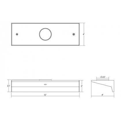 Sonneman Votives LED Wall Bar - Satin Black, 1", .25" height x 2.25" diameter