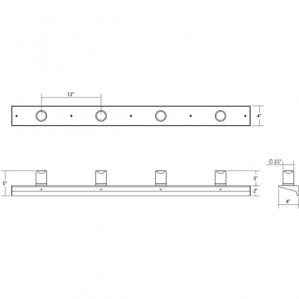 Sonneman Votives LED Wall Bar - 4', 3" height x 2.25" diameter