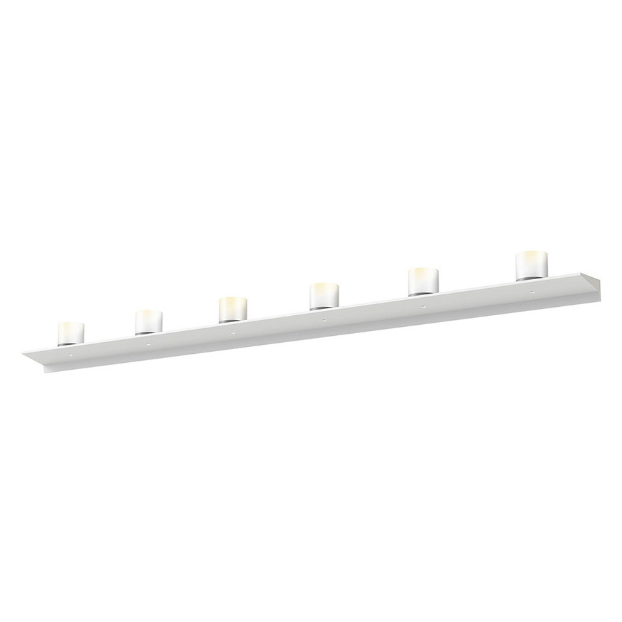 Sonneman Votives LED Wall Bar - Satin White, 6", 3" height x 3" diameter