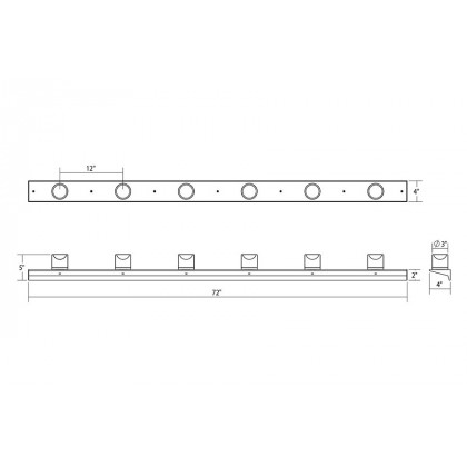 Sonneman Votives LED Wall Bar - Satin White, 6", 3" height x 3" diameter