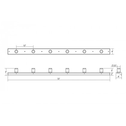 Sonneman Votives LED Wall Bar - Satin White, 6", 3" height x 2.25" diameter