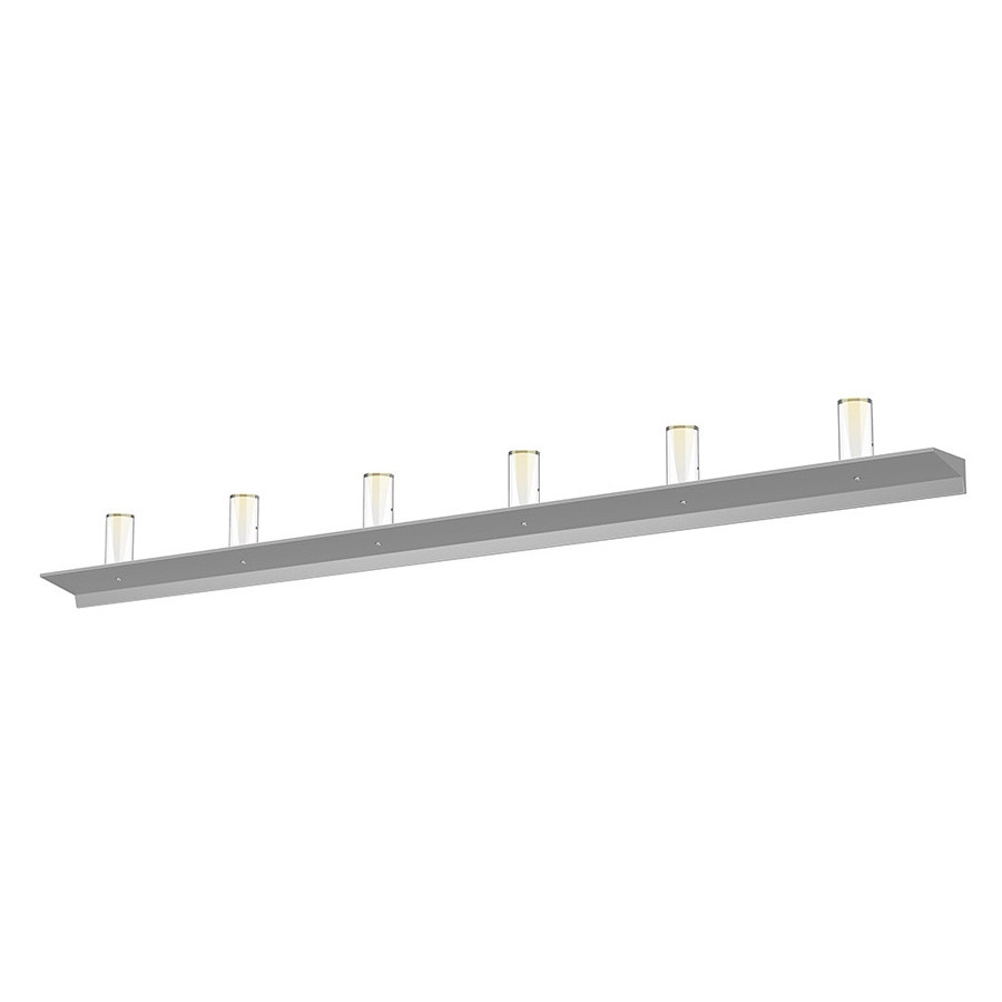 Sonneman Votives LED Wall Bar - Bright Satin Aluminum, 6", 4" height x 2" diameter