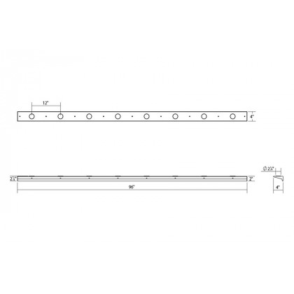 Sonneman Votives LED Wall Bar - Bright Satin Aluminum, 8", .25" height x 2.25" diameter