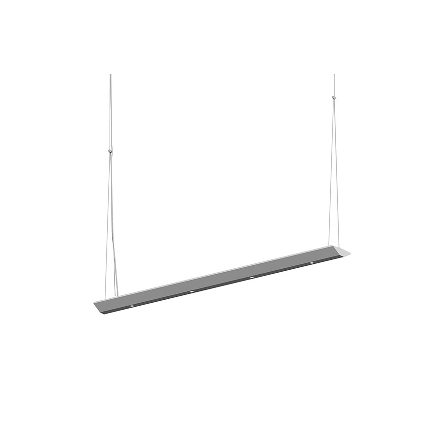 Sonneman Votives LED Bar Pendant - Bright Satin Aluminum, 3", .25" height x 2.25" diameter