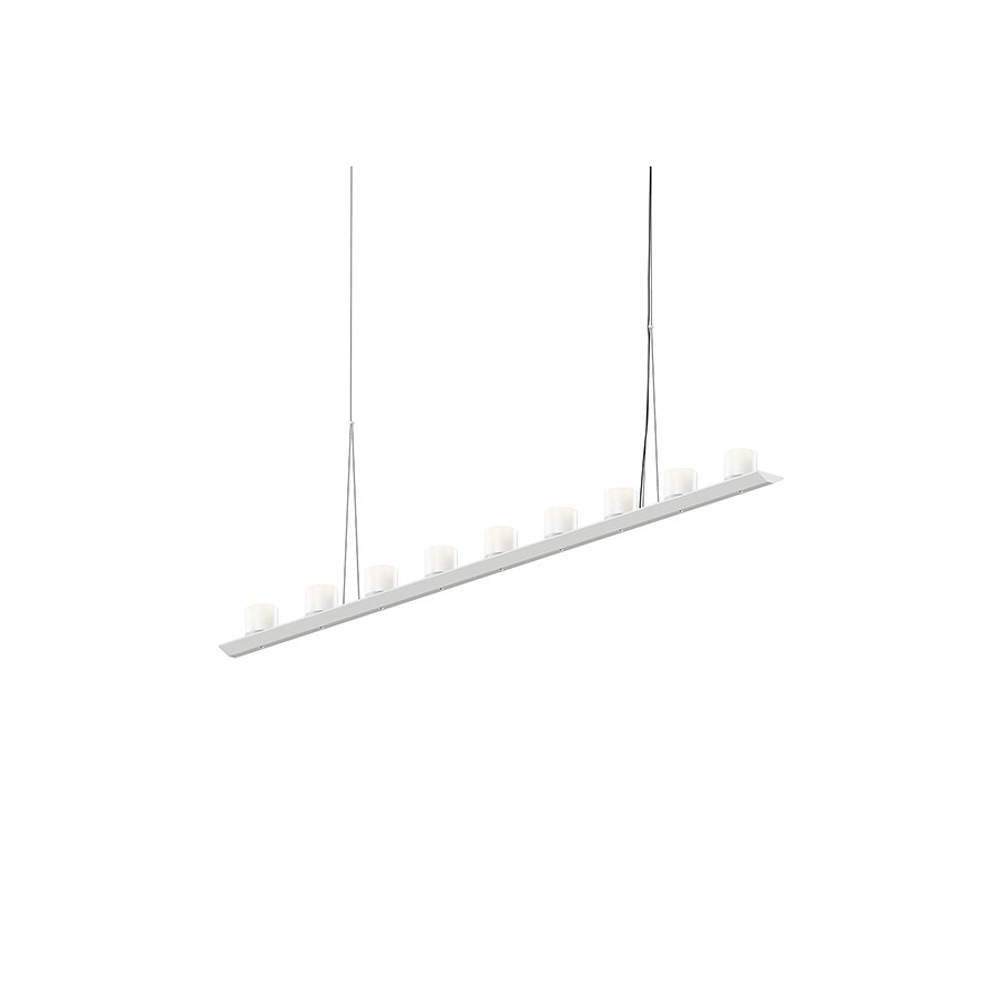 Sonneman Votives LED Bar Pendant - Satin White, 6", 3" height x 3" diameter