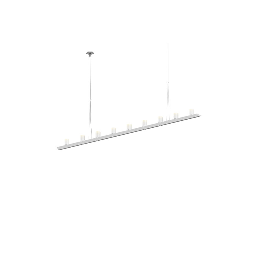 Sonneman Votives LED Bar Pendant - Satin White, 6", 3" height x 2.25" diameter