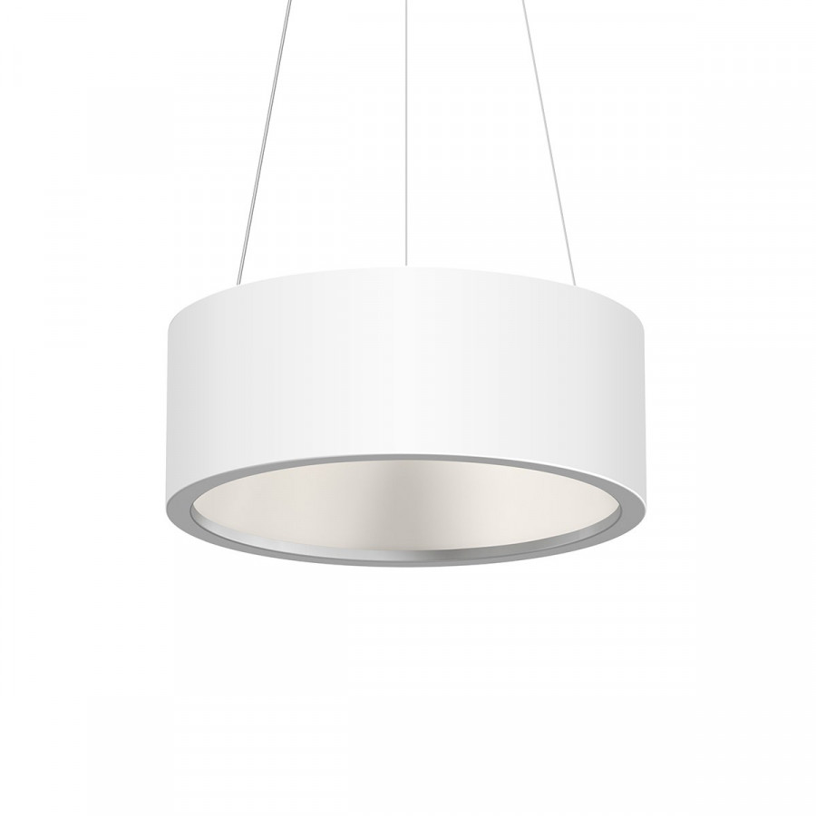 Sonneman Tromme LED Pendant - 18" Standard, Satin Black, 20 ft