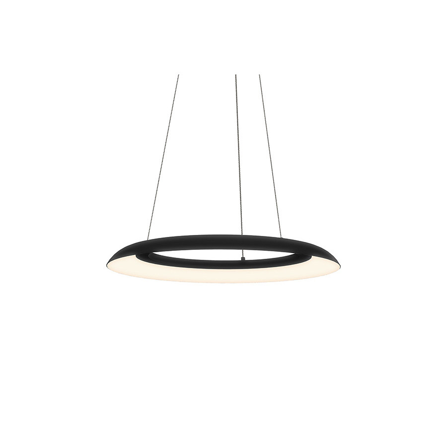 Sonneman Torus LED Pendant - Satin Black, 24"