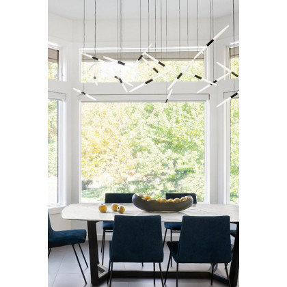 Sonneman Ballet LED Chandelier - Satin Black, 9-Light, Swag