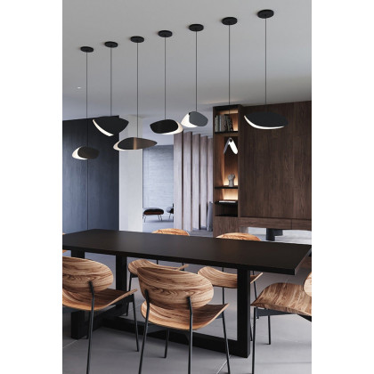 Sonneman Papillons LED Single Pendant - Satin Black Shade , Standard Single Pendant