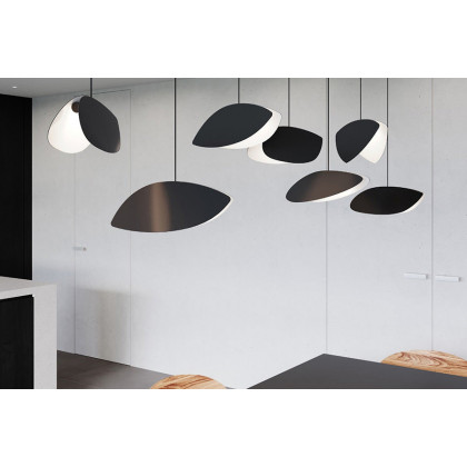 Sonneman Papillons LED Single Pendant - Satin Black Shade , Large Single Pendant