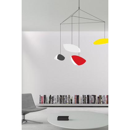 Sonneman Papillons LED Chandelier - Satin Black Shade , 4-Light Large