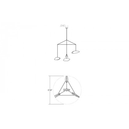 Sonneman Papillons LED Chandelier - Satin Black Shade , 4-Light Large