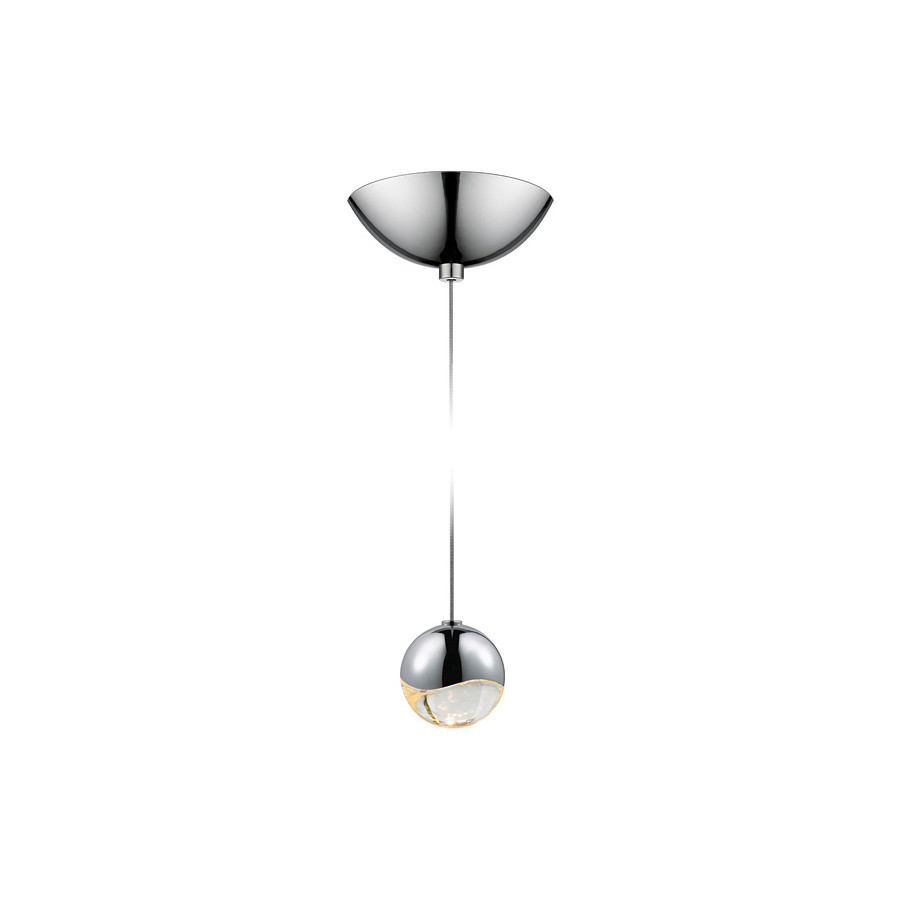 Sonneman Grapes LED Single Pendant - Polished Chrome, Single Small, Dome Canopy