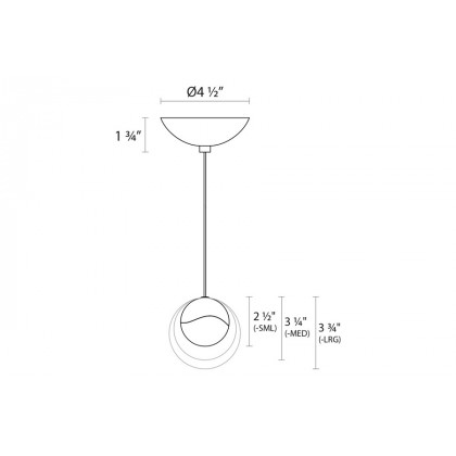 Sonneman Grapes LED Single Pendant - Polished Chrome, Single Small, Dome Canopy