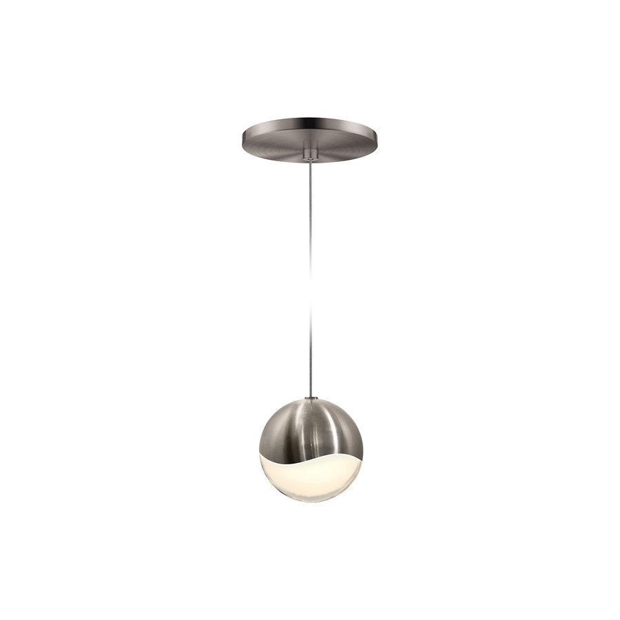 Sonneman Grapes LED Single Pendant - Satin Nickel, Single Large, Round Canopy