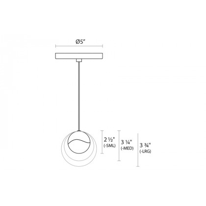Sonneman Grapes LED Single Pendant - Satin Nickel, Single Medium, Round Canopy
