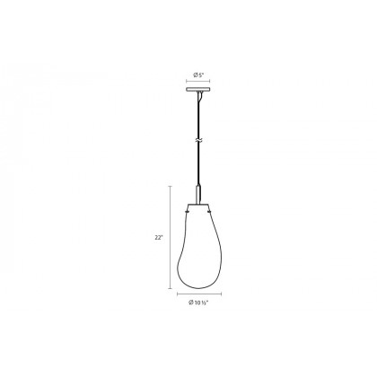 Sonneman Liquid LED Single Pendant - Satin Black, 1-Light Large, Standard, Poured White Glass